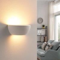 Lindby Jimmy LED wall uplighter, plaster, white