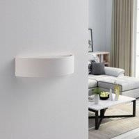 Wall Light /'Aurel/' dimmable (Modern) in White Made of Plaster/Clay for e.g. Living Room & Dining Room (1 Light Source, E14) from Lindby | Wall Lighting, Wall lamp