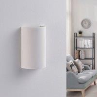 Lindby LED wall light Jenke, plaster, semi-circular