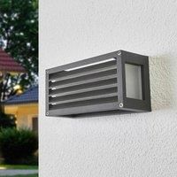 Lucande Outdoor Wall Light /'Aurelien/' (Modern) in Black Made of Aluminium (1 Light Source, E27) from Wall lamp for Exterior/Interior Walls, House, Terrace und Balcony