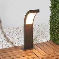 Lucande Juvia modern LED pillar light in graphite grey