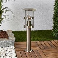 Lindby Outdoor Lights /'Noemi/' (Modern) in Silver Made of Stainless Steel (1 Light Source, E27) from Pillar Lights, Garden Light, Path Light, Bollard Light, Path lamp, Pillar Light