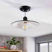 Phinea black metal ceiling lamp, vintage look