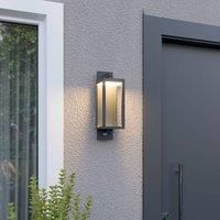 Lucande LED outdoor wall lamp, motion detector