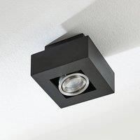 Ceiling Light /'Vince/' dimmable (Modern) in Black Made of Aluminium for e.g. Hallway (1 Light Source, GU10) from Arcchio | Ceiling lamp, lamp