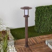Lindby Rust-coloured LED path light Pavlos