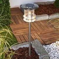 Lindby Outdoor Solar Lights /'Sumaya/' (Modern) in Silver Made of Stainless Steel (6 Light Sources,) from Solar lamp, Garden Solar Light