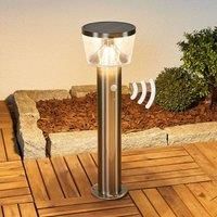 Lindby LED solar pillar light Antje, motion detector