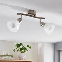 Ceiling Light /'Paulina/' dimmable (Modern) in Silver Made of Metal for e.g. Living Room & Dining Room (2 Light Sources, E14) from Lindby | floodlight, Spotlight