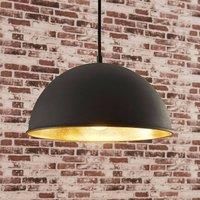 Lindby Black-gold pendant light Leya