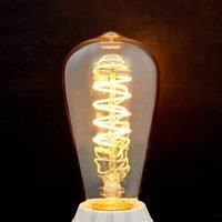 E27 LED rustic bulb Curved Line 4W, 1800K, amber