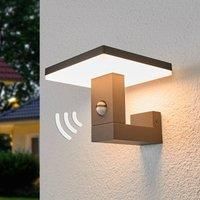Lucande Motion detector outdoor wall light Olesia with LED
