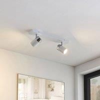 Lindby Two-bulb wall and ceiling spotlight Kardo, IP44