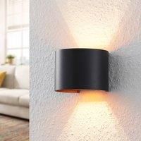 Arcchio Black-golden LED wall light Zuzana, G9