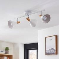 Lampenwelt Ceiling Light /'Arina/' dimmable (Modern) in White Made of Metal for e.g. Bedroom (3 Light Sources, E14) from Lindby | floodlight, Spotlight