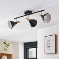 LED Ceiling Light /'Arina/' (Modern) in Black Made of Metal for e.g. Bedroom (3 Light Sources, E14) from Lindby | floodlight, Spotlight
