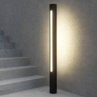 LED Outdoor Lights /'Tomas/' (Modern) in Black Made of Aluminium (1 Light Source,) from Lucande | Garden Light, Path Light, Bollard Light, Path lamp, Pillar Light