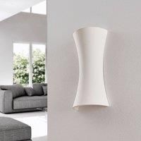 Lindby White plaster wall light Edon