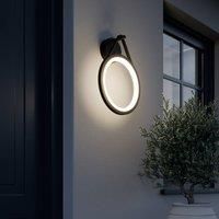 Lucande LED outdoor wall light Mirco, ring-shaped, IP65