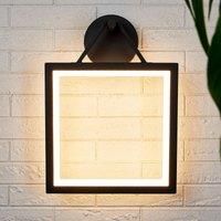 Lucande Frame-shaped LED outdoor wall lamp Mirco