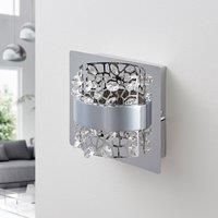 LED Wall Light /'Neelie/' (Modern) in Silver Made of Metal for e.g. Bedroom (1 Light Source,) from Lucande | Wall Lighting, Wall lamp