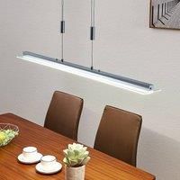 LED Ceiling Light 'Sladja' dimmable (modern) in Silver made of Glass (1 light source,) from Lindby | pendant lighting, lamp, hanging lamp, lamp,