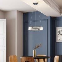 Lucande Dimmable LED pendant light Lyani in chrome, 50 cm