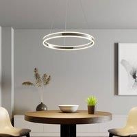 Lucande Dimmable LED pendant light Lyani in chrome, 60 cm