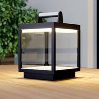 Lucande LED table lamp Cube for outdoors, rechargeable