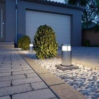 Arcchio Outdoor Lights /'Caramia/' dimmable (Modern) in Silver (1 Light Source, E27) from Pillar Lights, Garden Light, Path Light, Bollard Light, Path lamp, Pillar Light