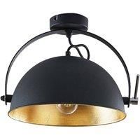 Lindby Ceiling light Muriel, 1-bulb, black/gold