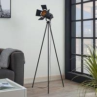Tripod floor lamp Devon in black