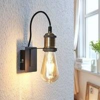 Wall Light /'Aurella/' dimmable (Antique, Vintage) in Bronze Made of Metal for e.g. Living Room & Dining Room (1 Light Source, E27) from Lindby | Wall Lighting, Wall lamp