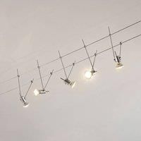 Marno LED cable lighting system, five-bulb