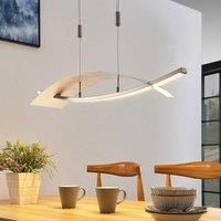 Marija LED hanging light, horizontal panel, silver