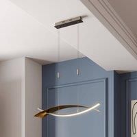 Marija LED hanging light, horizontal panel, black