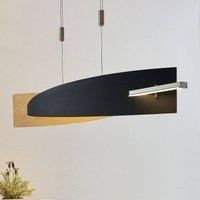 Marija LED hanging light, vertical panel, black