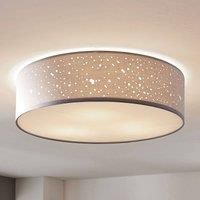 Ceiling Light /'Umma/' dimmable (Modern) in Silver Made of Textile for e.g. Living Room & Dining Room (3 Light Sources, E27) from Lindby | Ceiling lamp, lamp