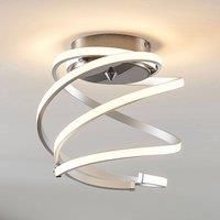 LED Ceiling Light /'Haniya/' dimmable (Modern) in Silver Made of Metal for e.g. Living Room & Dining Room (3 Light Sources,) from Lindby | Ceiling lamp, lamp