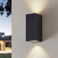 Lucande Lavina outdoor spotlight, dark grey GU10 2-bulb