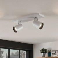Arcchio Iavo downlight, angular, white, 2-bulb