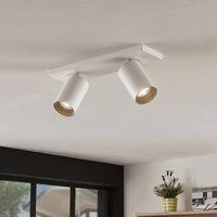 Ceiling Light /'Brinja/' dimmable (Modern) in White Made of Metal for e.g. Hallway (2 Light Sources, GU10) from Arcchio | floodlight, Spotlight