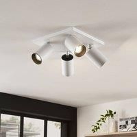 Arcchio Brinja downlight, angular, white, 4-bulb