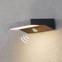 Solar Wall Light /'Maresia/' with Motion Detector (Modern) in Silver (1 Light Source,) from Lindby | Solar lamp, Garden Solar Light
