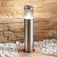 Outdoor Lights /'Hanneli/' dimmable (Modern) in Silver Made of Stainless Steel (1 Light Source, E27) from Lindby | Pillar Lights, Garden Light, Path Light, Bollard Light, Path lamp, Pillar Light