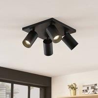 Arcchio Brinja spotlight angular black/gold 4-bulb