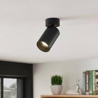 Arcchio Brinja spotlight, round, black/gold 1-bulb