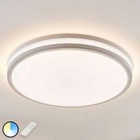 Lindby White Arnim LED ceiling lamp, round shape