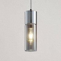 Lindby Eleen pendant lamp with smoked glass cylinder