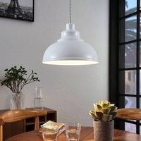 Lindby Albertine vintage pendant light, metal, white